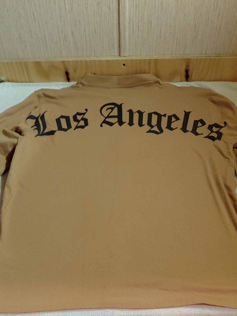 Seven Souls New York "Los Angeles" Men's Graphic Tee, NWT, Medium, Caramel Brown